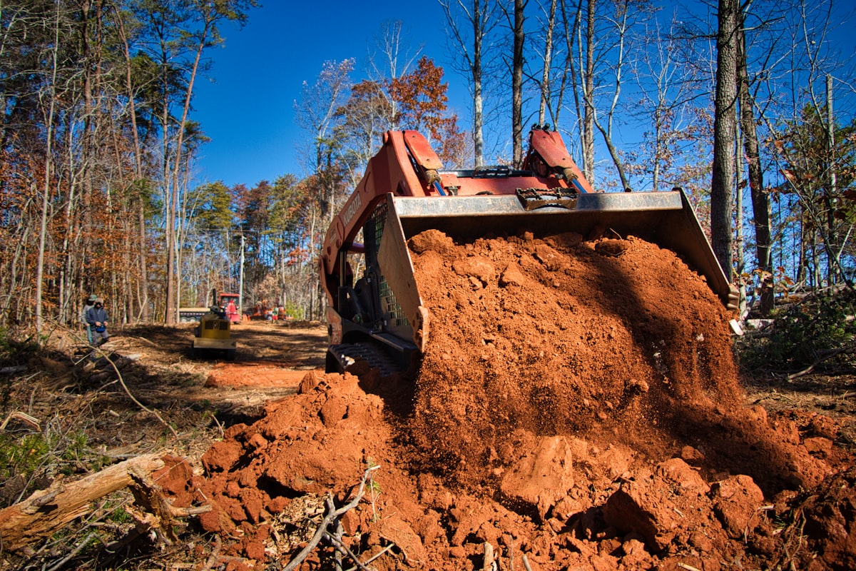 Bedrock Excavation Co. excavator on a job site
